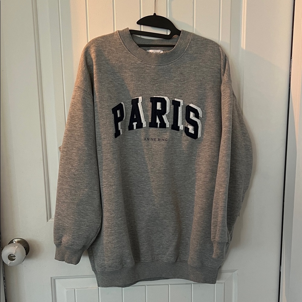 ANINE BING heather grey PARIS Sweater